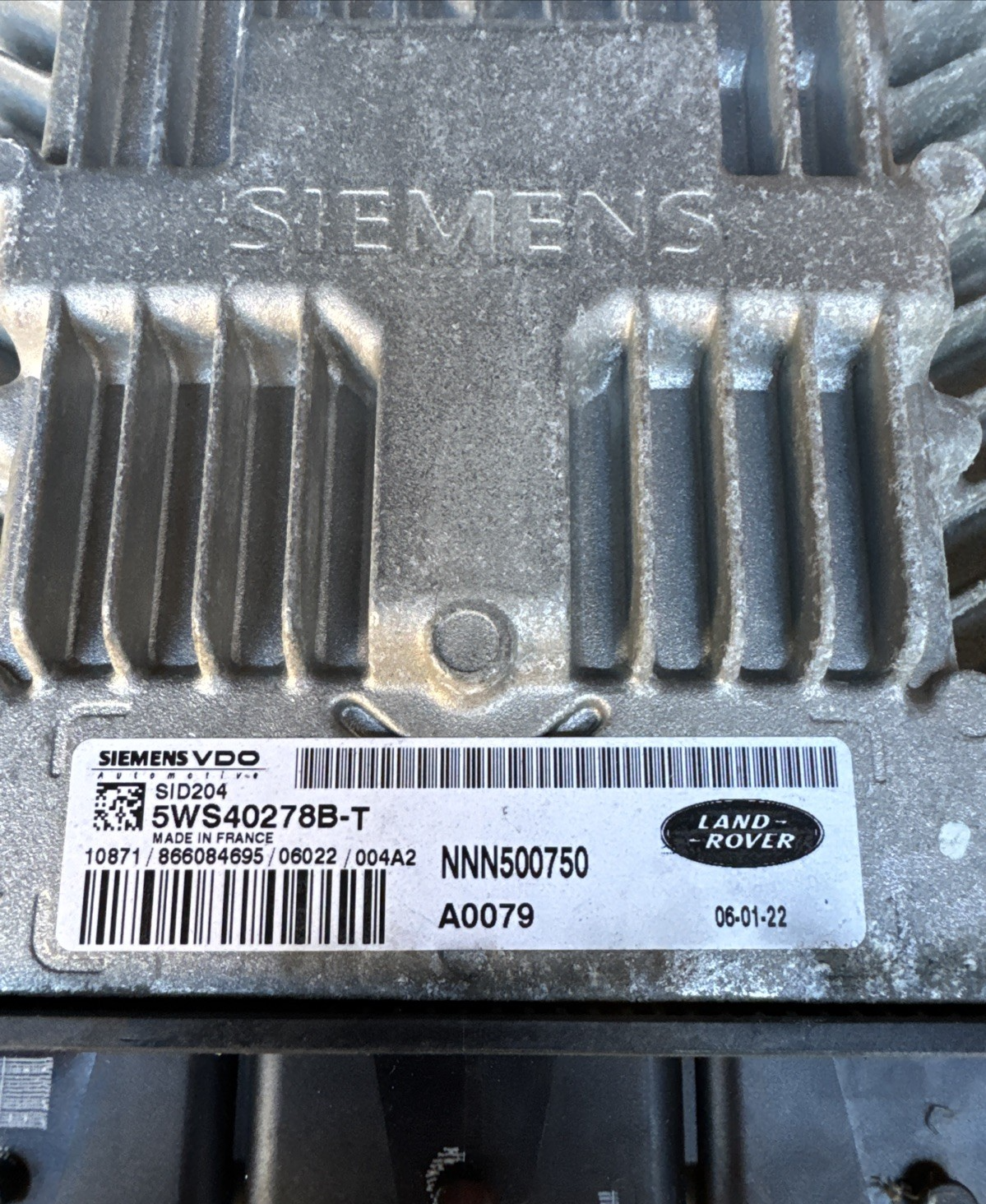 NNN500750 Land Rover Discovery 3 Range Rover Sport Engine ECU 5WS40278B-T