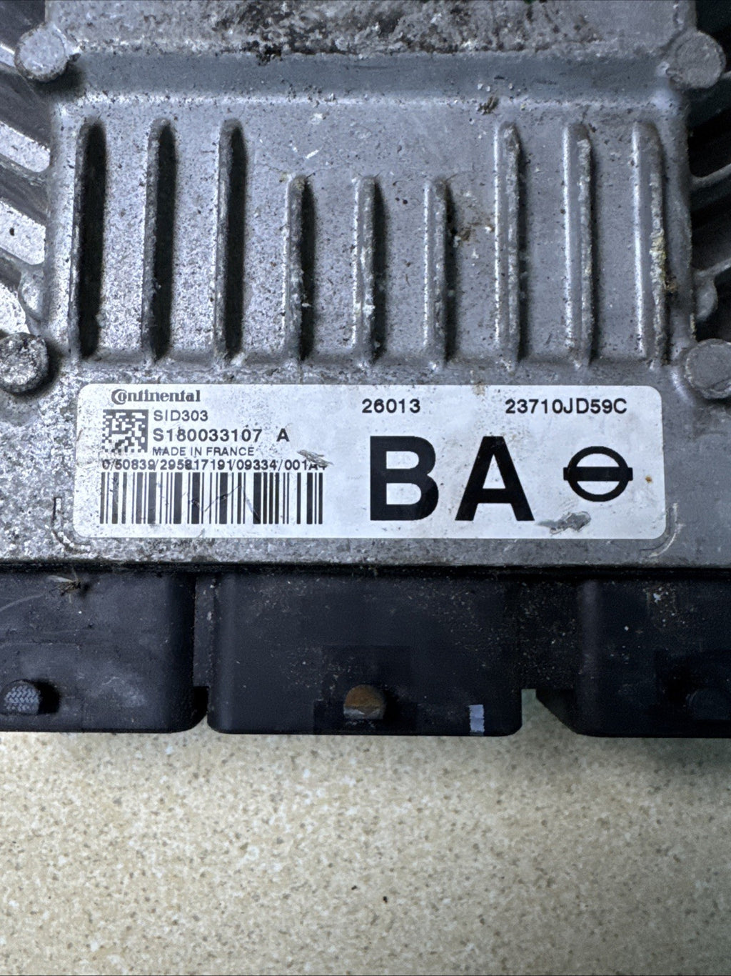 2008 NISSAN QASHQAI J10 1.5 DCI ENGINE CONTROL ECU 23710JD59C S180033107A