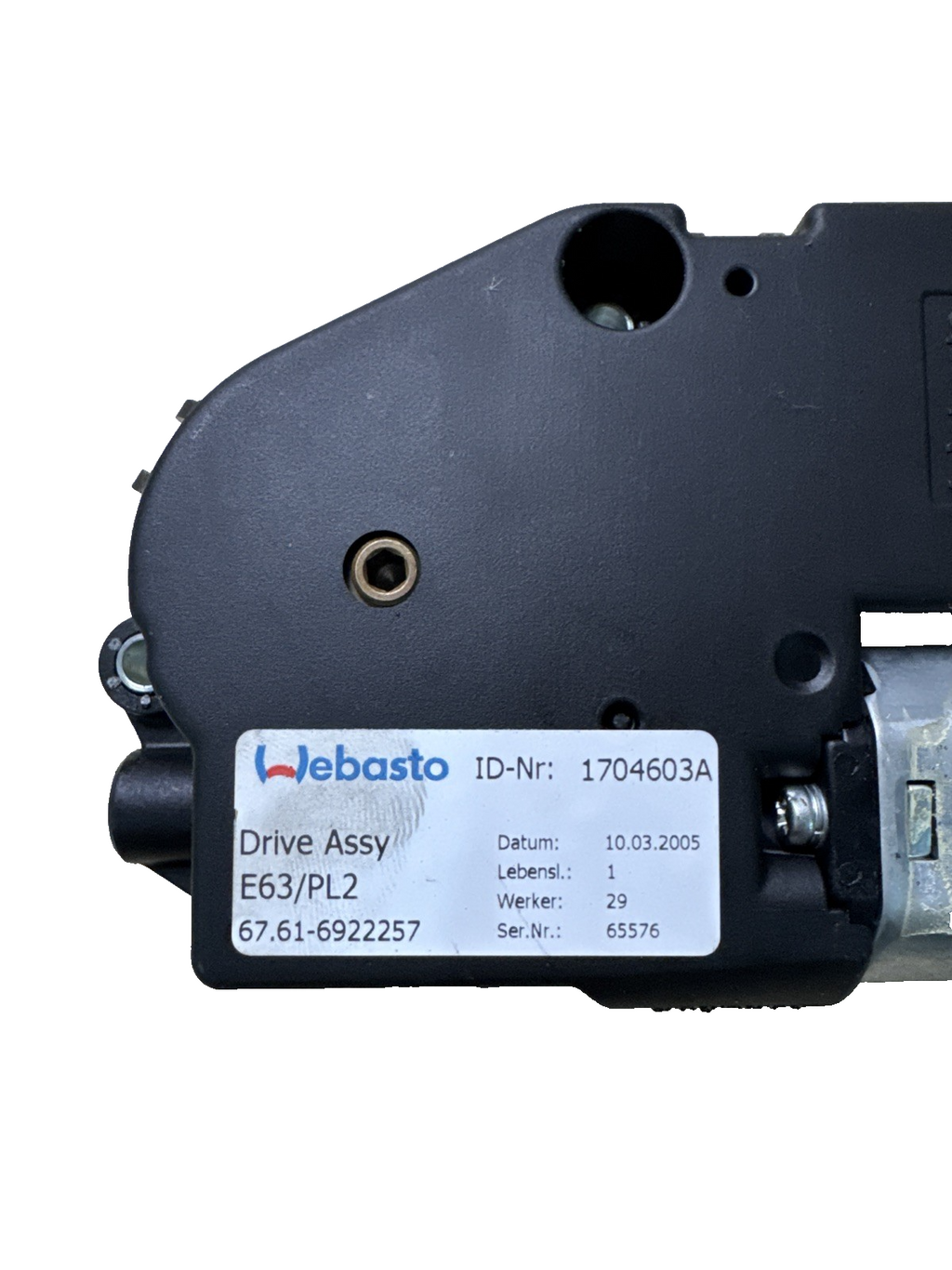 BMW 6 SERIES SUN ROOF MOTOR FR016035 E63 E64 2005
