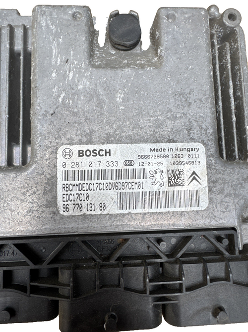 0281017333 Citroen Peugeot 207 1.6 HDi Diesel Engine Control Unit ECU 9677013180