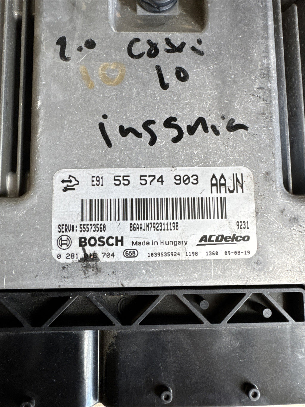 2009 VAUXHALL INSIGNIA 2.0 CDTi DIESEL ENGINE CONTROL UNIT ECU 55574903