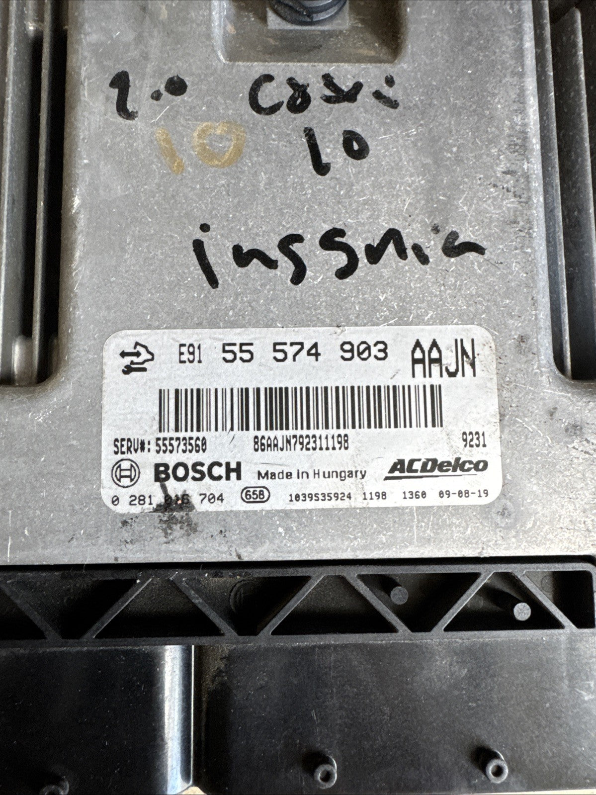 2009 VAUXHALL INSIGNIA 2.0 CDTi DIESEL ENGINE CONTROL UNIT ECU 55574903