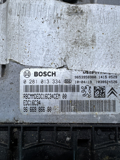 2010 CITROEN C4 PICASSO 1.6 HDI ENGINE ECU 0281013334 #683