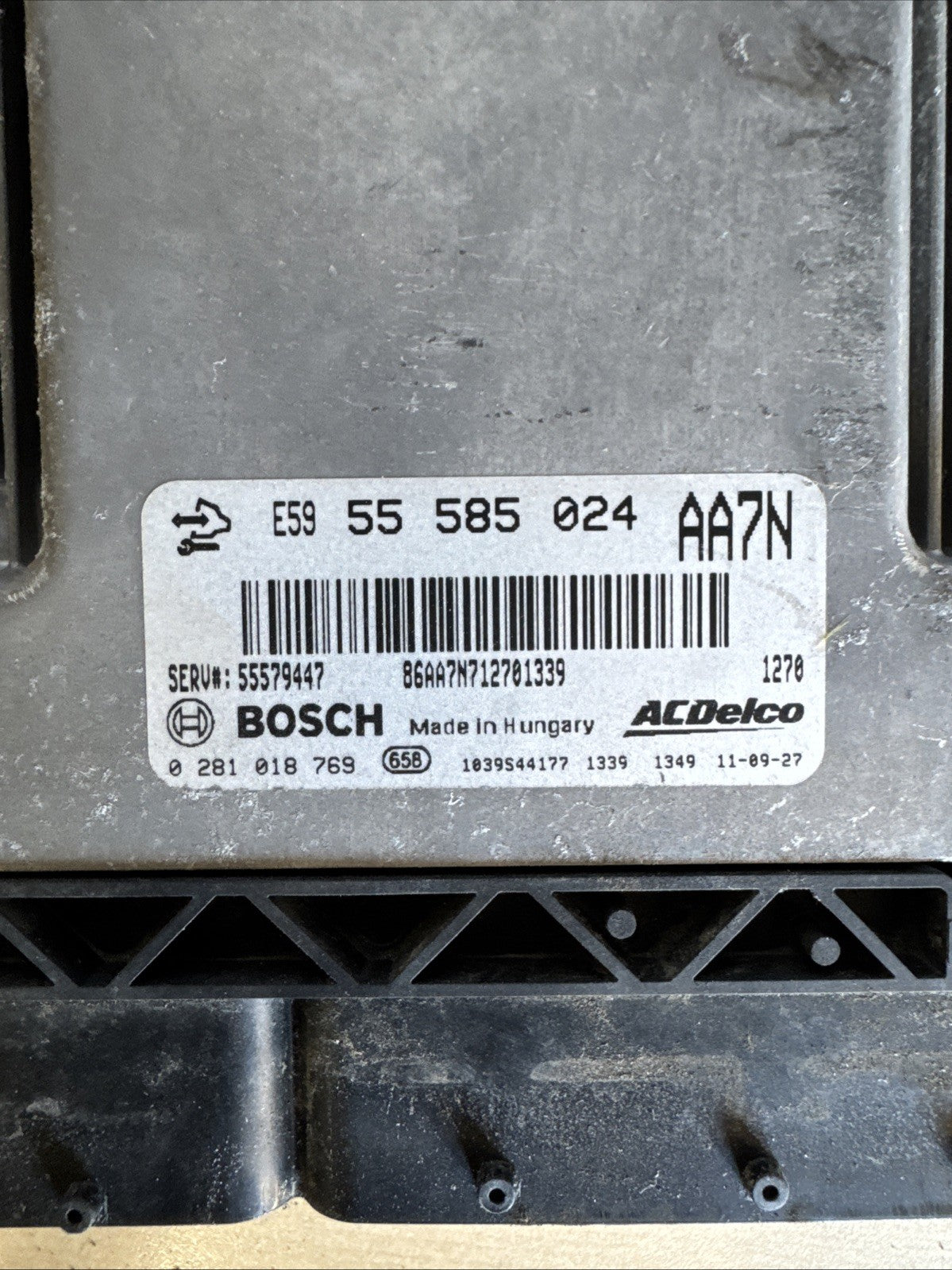 2012 VAUXHALL ASTRA J 2.0 ENGINE CONTROL UNIT ECU 55585024