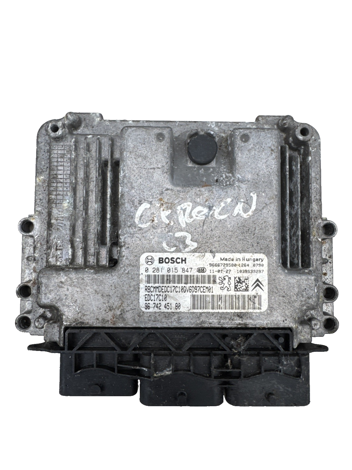 2008 PEUGEOT 207 1.6 DIESEL ENGINE ECU 0281015847