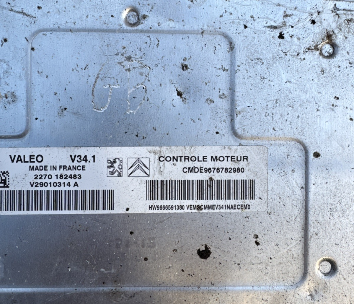 Citroen C3 Engine Control Unit ECU 1.1Petrol 2011 SC Pre-Facelift OEM 9676782980