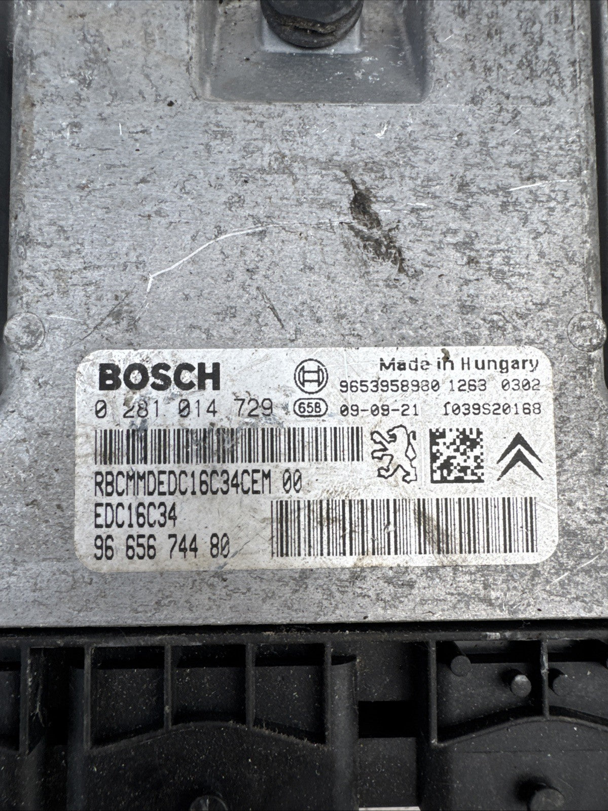 2009 PEUGEOT 3008 SPORT MK1 5DR DIESEL 1.6L ENGINE CONTROL MODULE 0281014729