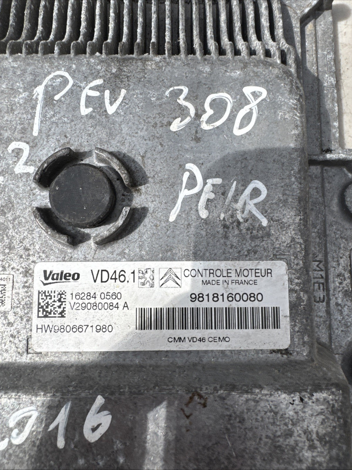 9818160080 ECU 208 PEUGEOT 1.2L Petrol '16