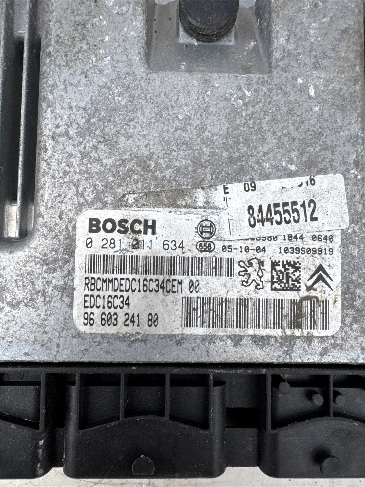 9662872280 0281011634 PEUGEOT 407 1.6 HDI ENGINE ECU BOSCH 110BHP