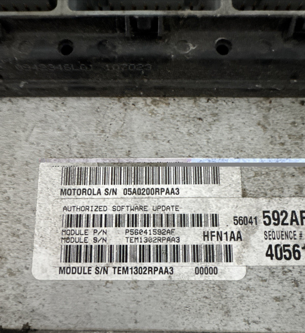 JEEP CHEROKEE SPORT MK3 (KJ) 2001-2003 Engine ECU 2.4 Petrol P56041592AF