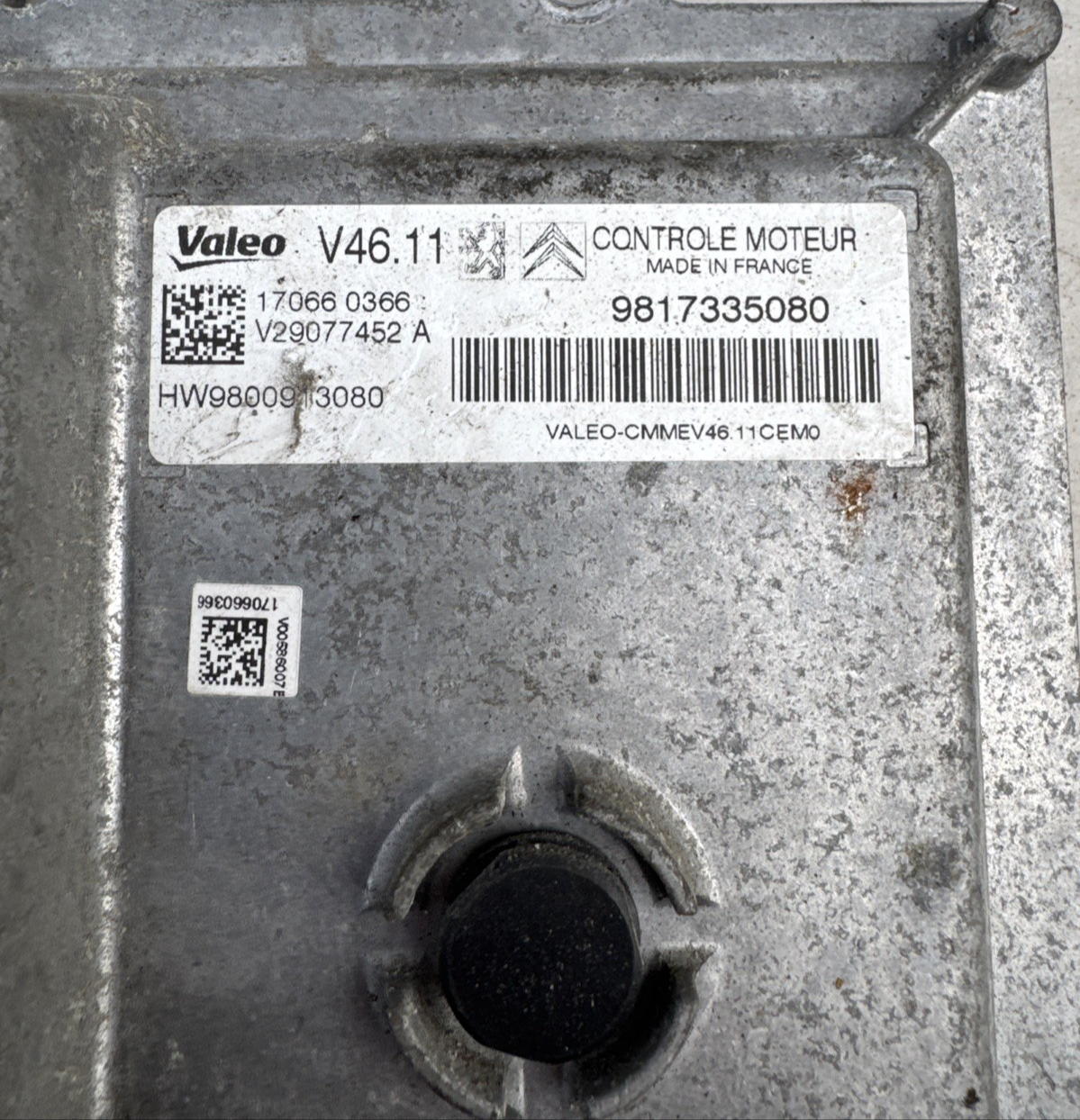 CITROEN C3 ENGINE CONTROL MODULE ECU 1.2 PETROL MANUAL MK3 2016-2021 9817335080