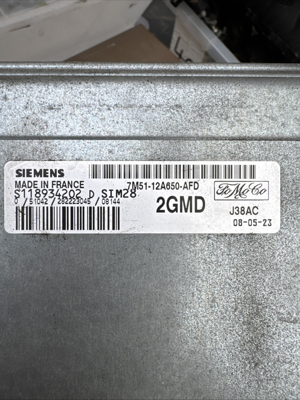 2009 FORD C MAX 1.6 PETROL ENGINE CONTROL ECU 7M5112A650AFD