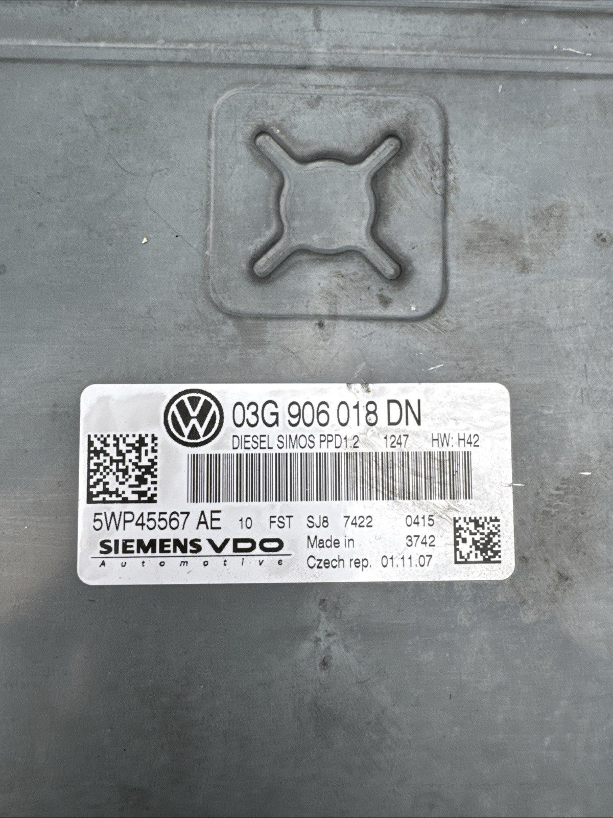 Vw Audi Seat Skoda 2.0 Diesel Engine Control Ecu 03G906018DN Rev23