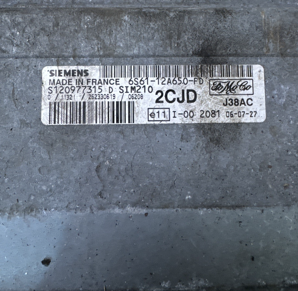 FORD FIESTA MK6 02-08 1.3 PETROL ENGINE ECU 6S6112A650FD — TESTED