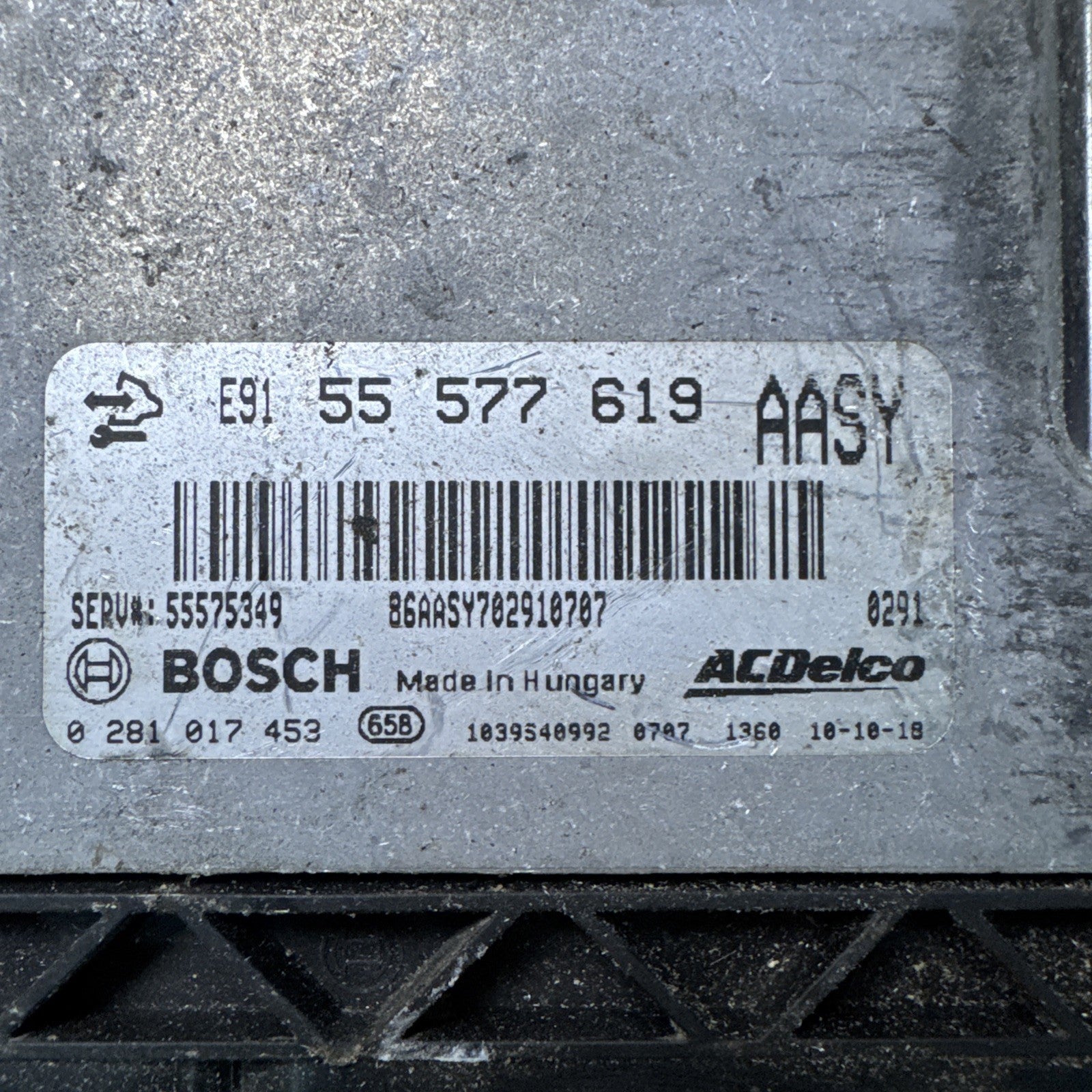 VAUXHALL INSIGNIA 2011 2.0 CDTI MK1 5DR ENGINE ECU 55577619 0281017453