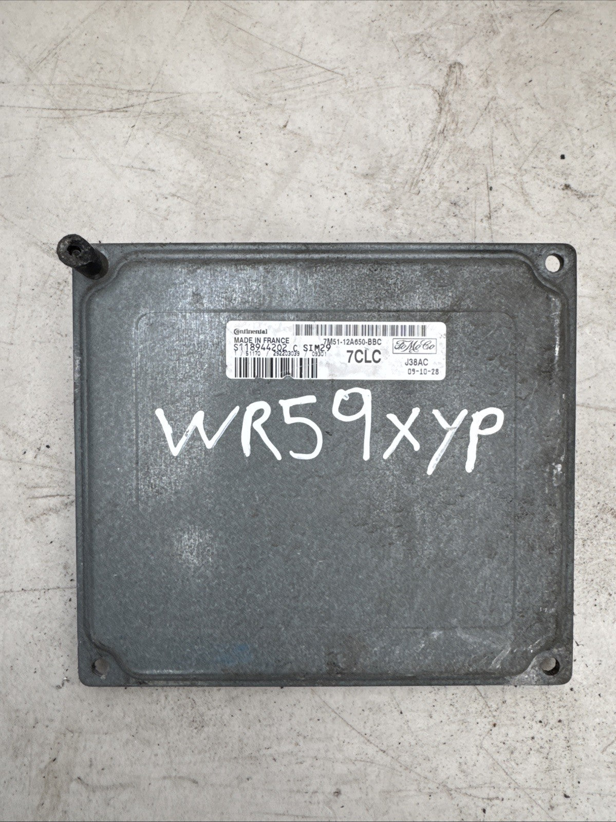 2009 FORD FOCUS ENGINE ECU 1.6 PETROL SIDA 7M5112A650BBC