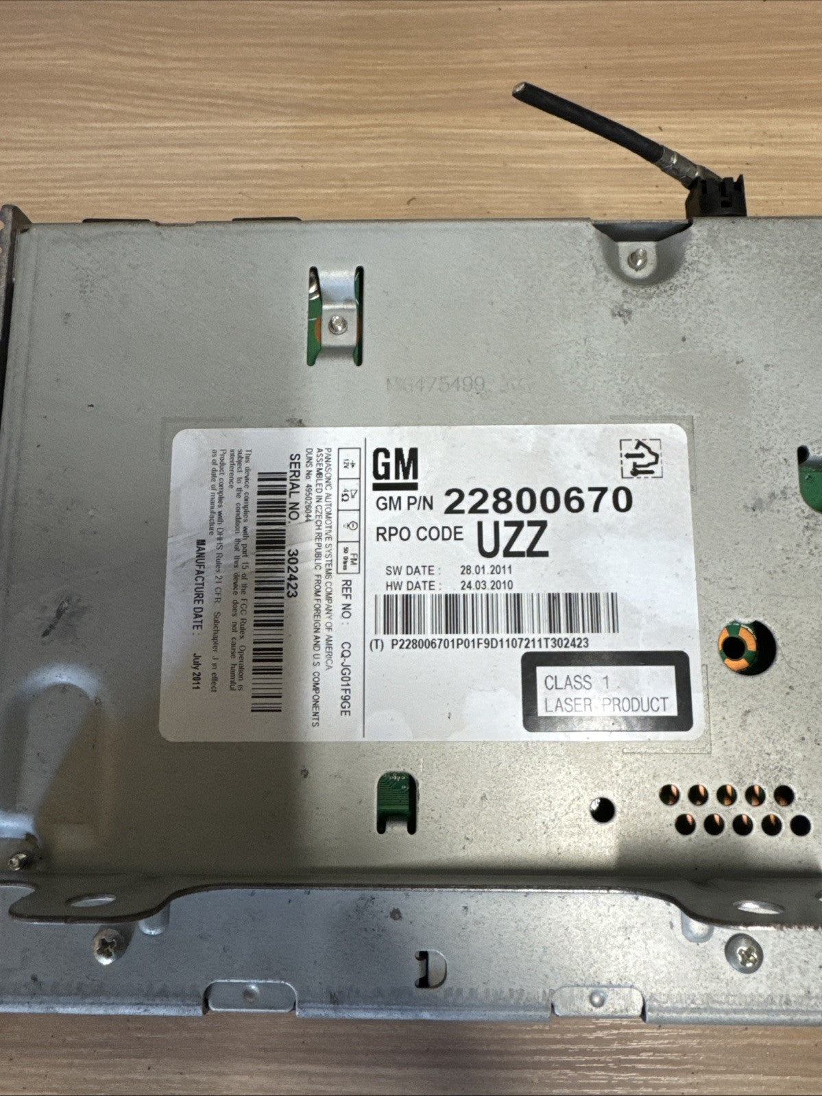 2014 VAUXHALL ASTRA J RADIO STEREO & CF PLAYER HEAD UNIT 22800670 #10