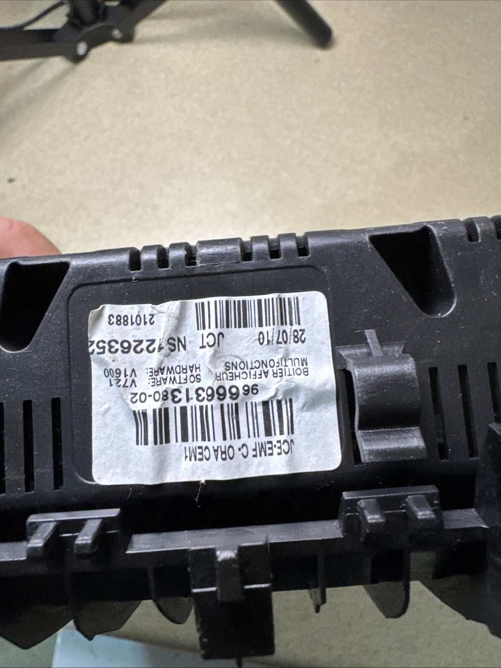 PEUGEOT 308 / RCZ MULTI FUNCTION DISPLAY SCREEN LCD CLOCK 9666631380 CC HDI THP