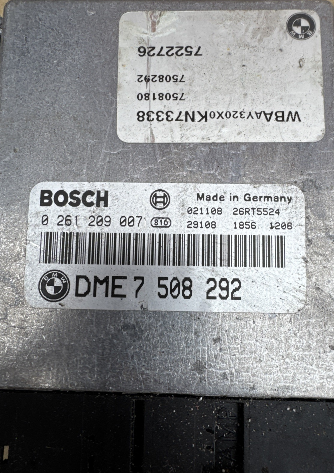 BMW 3 Series E46 ECU Control Unit 2.0 Petrol 0261209007 N42 Engine 7508292
