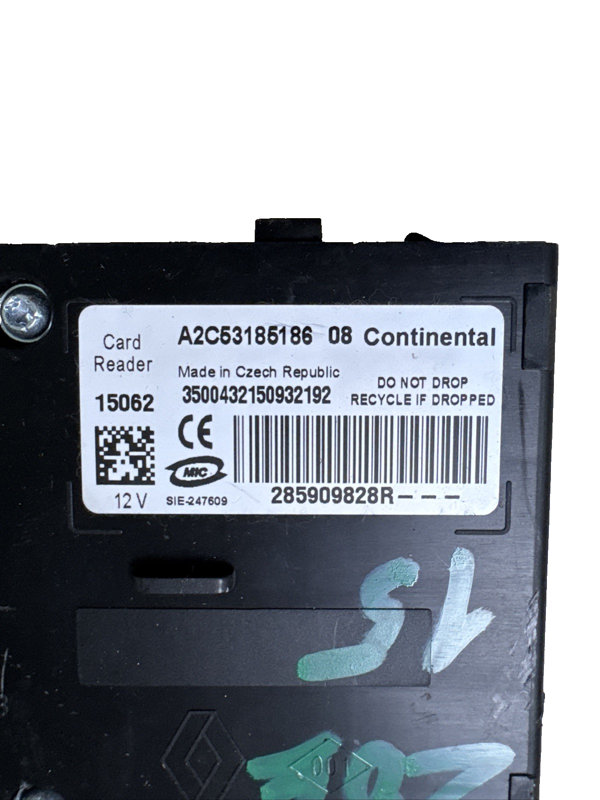 Renault Megane MK3 / Scenic Card Key Reader 285909828R-- A2C53185186 /