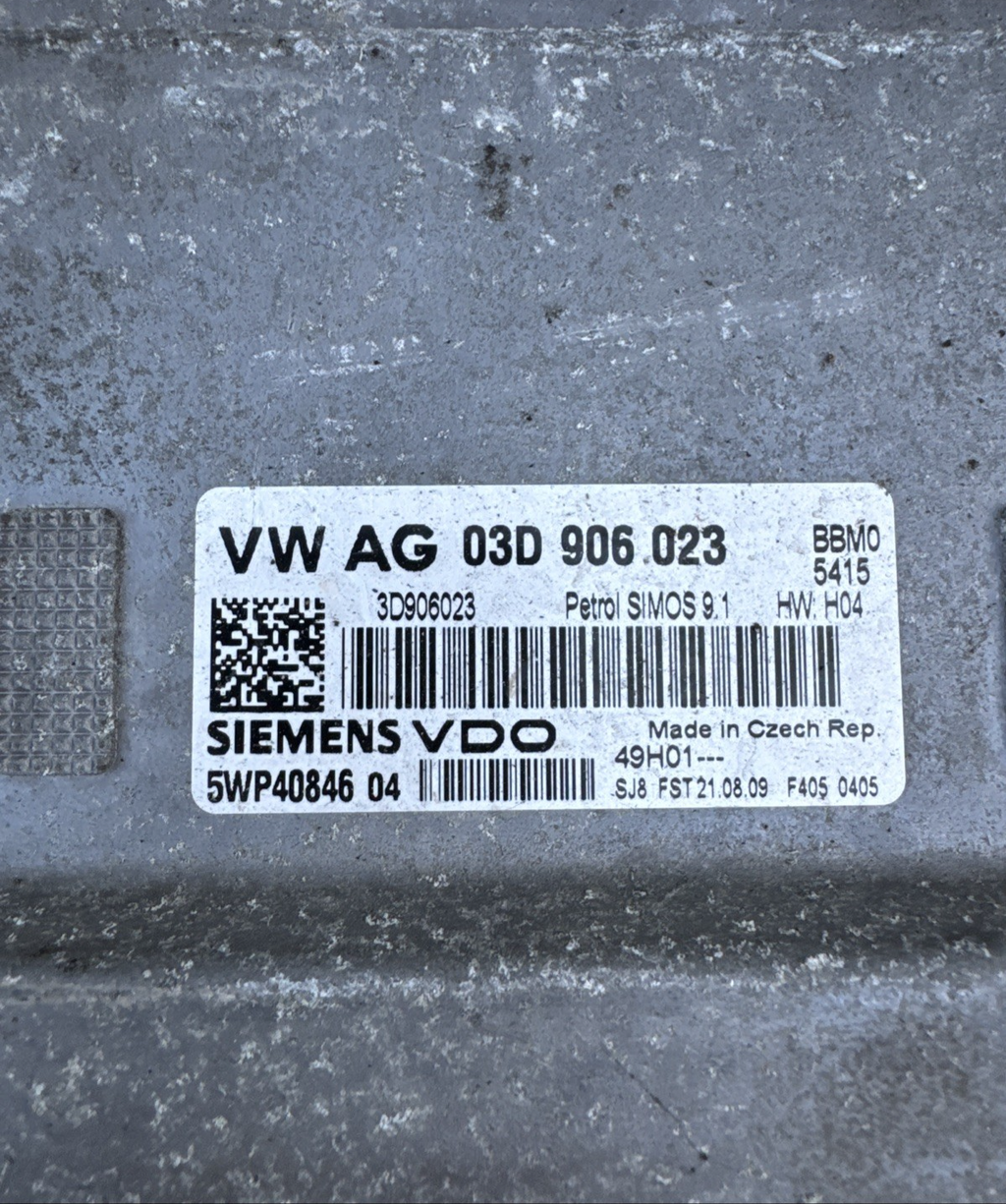 2008 9N VW POLO 1.2 BBM ECU ENGINE CONTROL MODULE 03D906023 FITS FABIA FOX