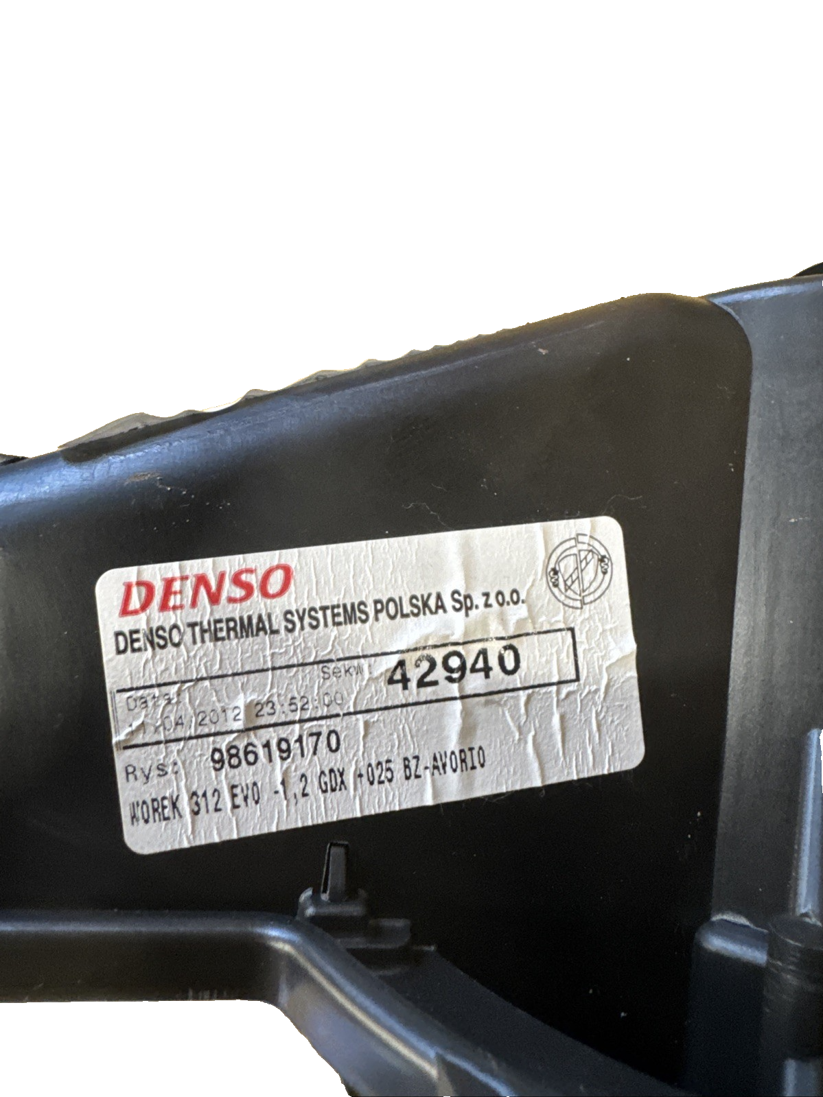 Denso Fiat 500 Heater Blower Fan Motor (505626000 / 98619170)