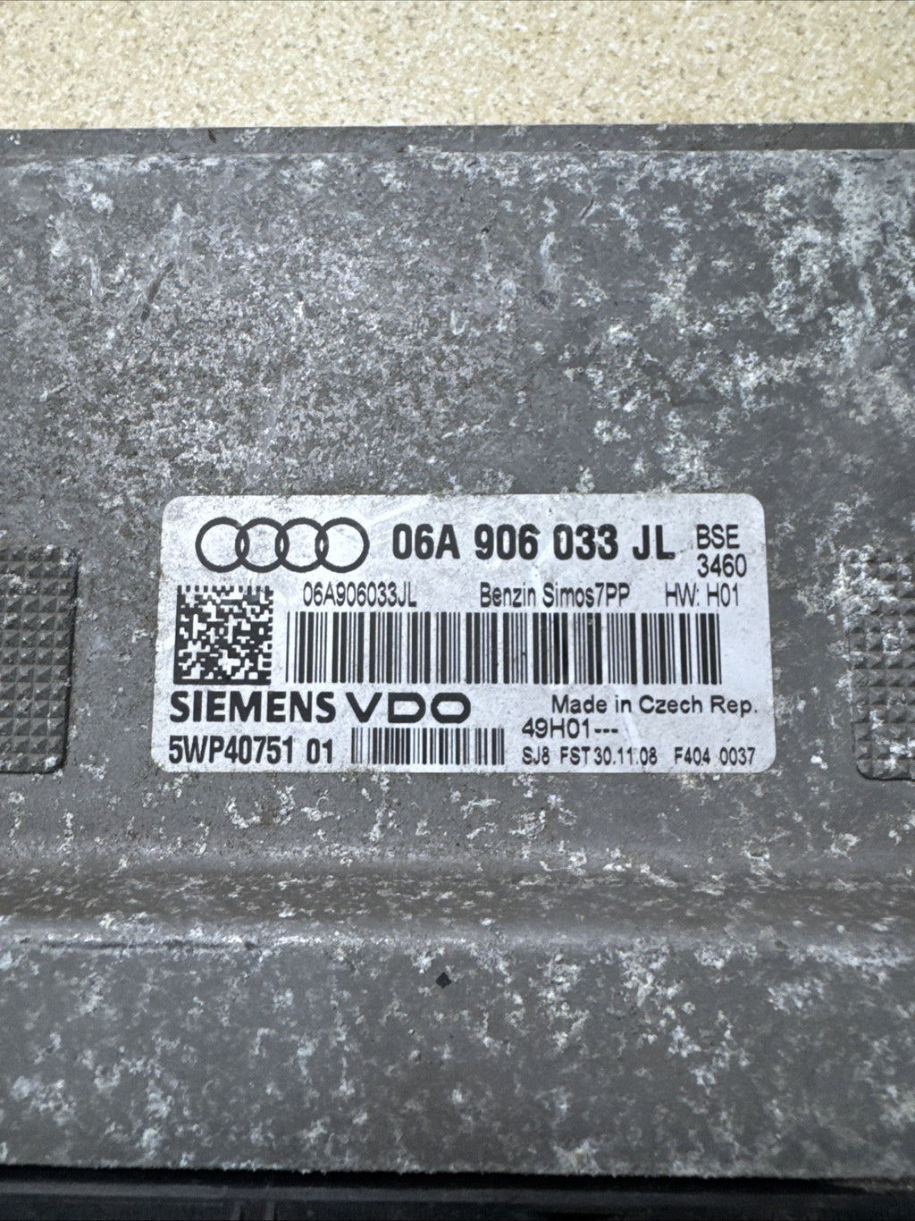Audi A3 MK2 2010 1.6 MPI Petrol Engine Control Unit ECU 06A906033JL