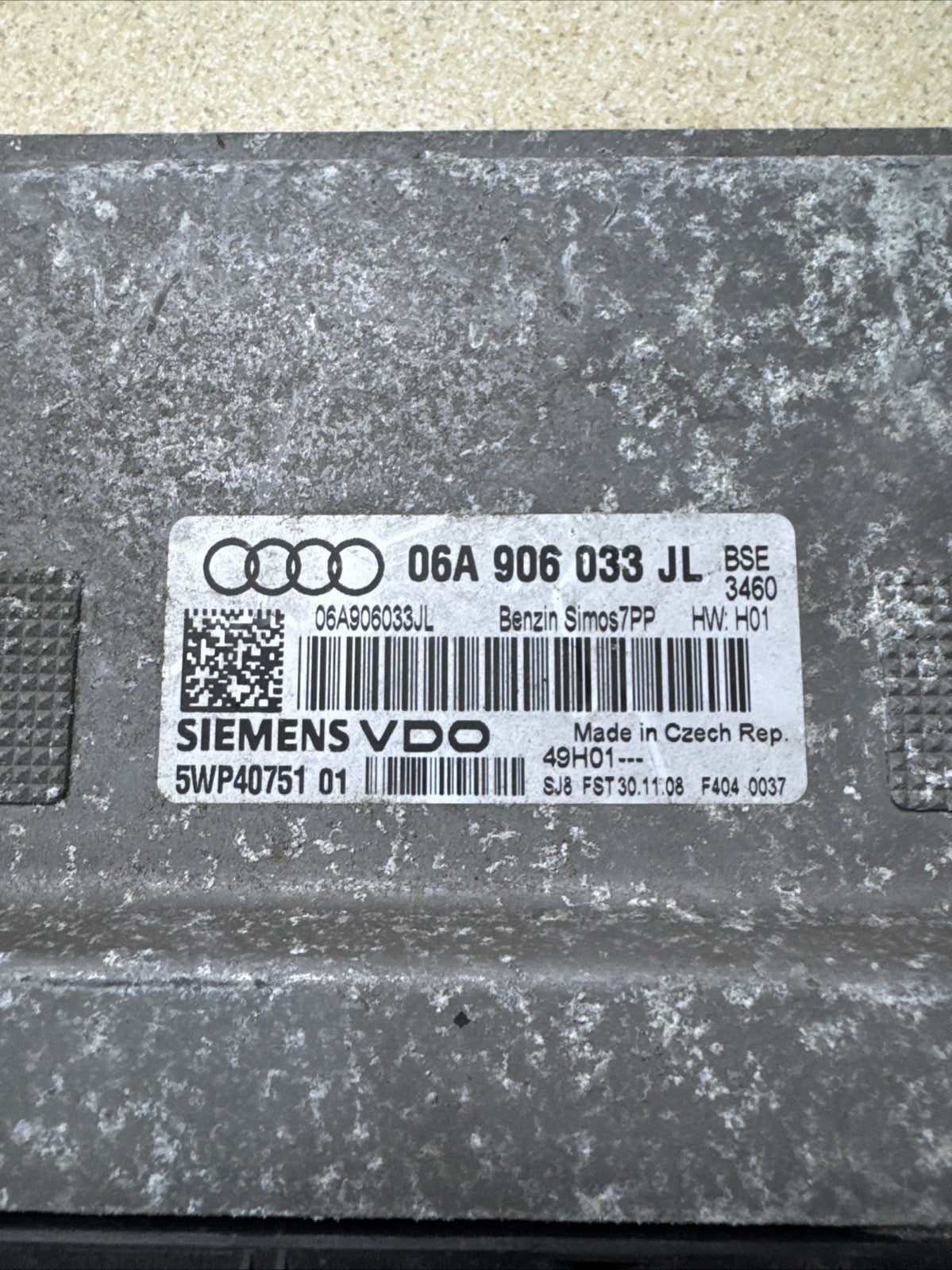 Audi A3 MK2 2010 1.6 MPI Petrol Engine Control Unit ECU 06A906033JL
