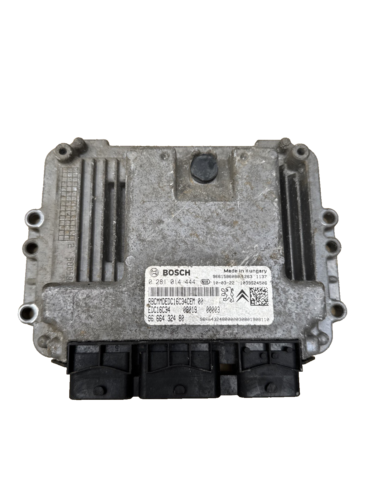 2007–2012 Peugeot Citroen 1.6 HDi ECU Engine Control Unit 0281014444 9666432480