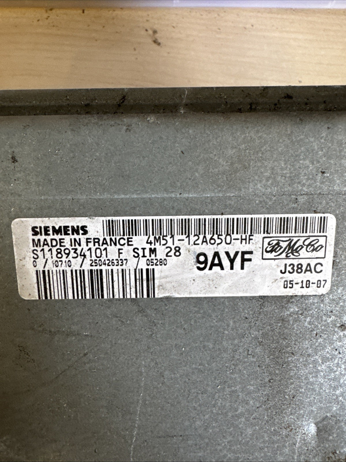 Ford C-Max ECU Engine Control Unit Module 1.6 Petrol OEM 4M51-12A650-HF