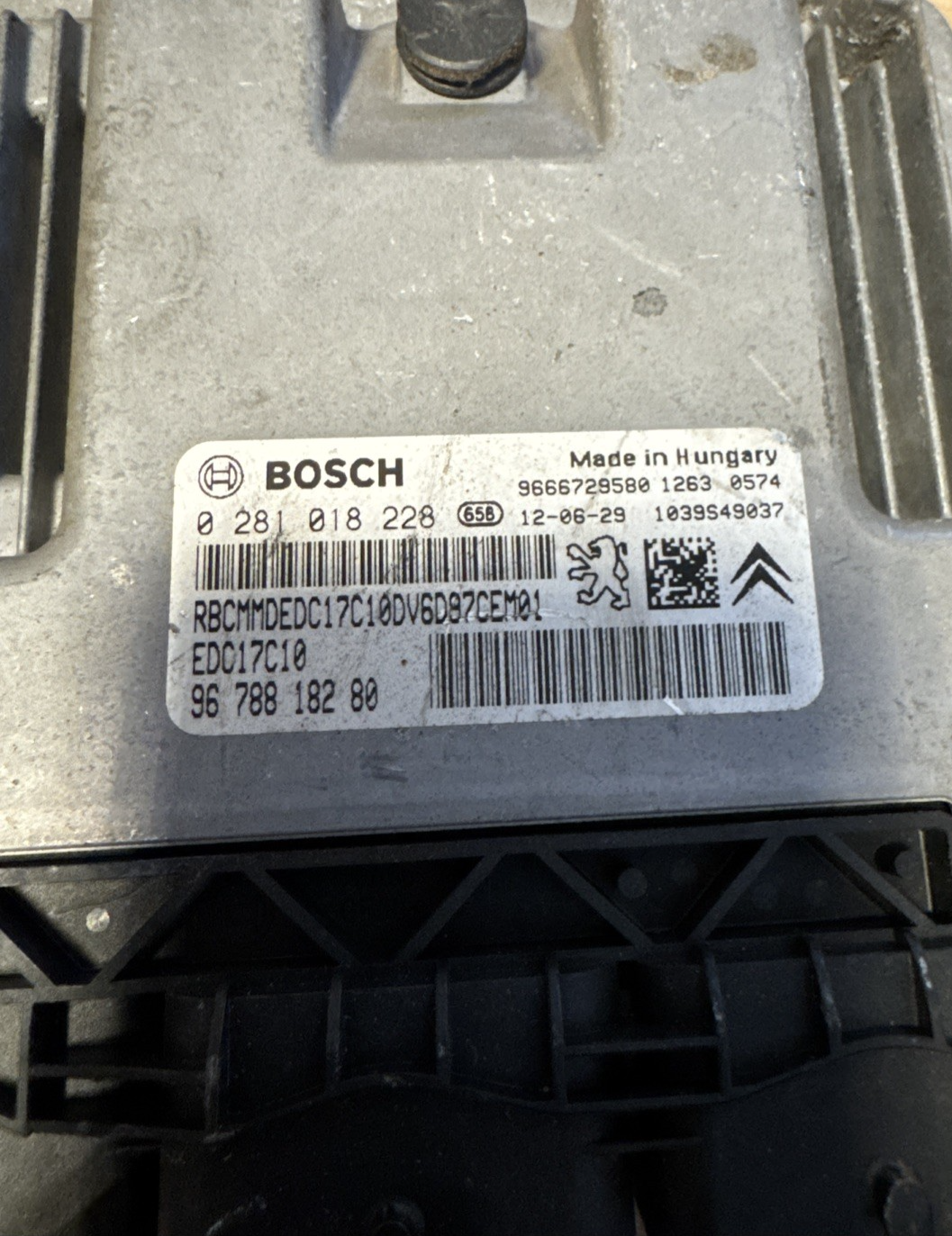 2010 PEUGEOT PARTNER 1.6 ECM ECU ENGINE CONTROL MODULE UNIT 9678818280