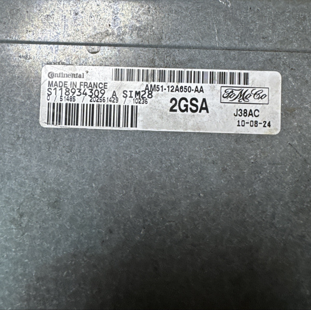 2010 FORD FOCUS ENGINE ECU 1.6 PETROL SHDC AM5112A650AA