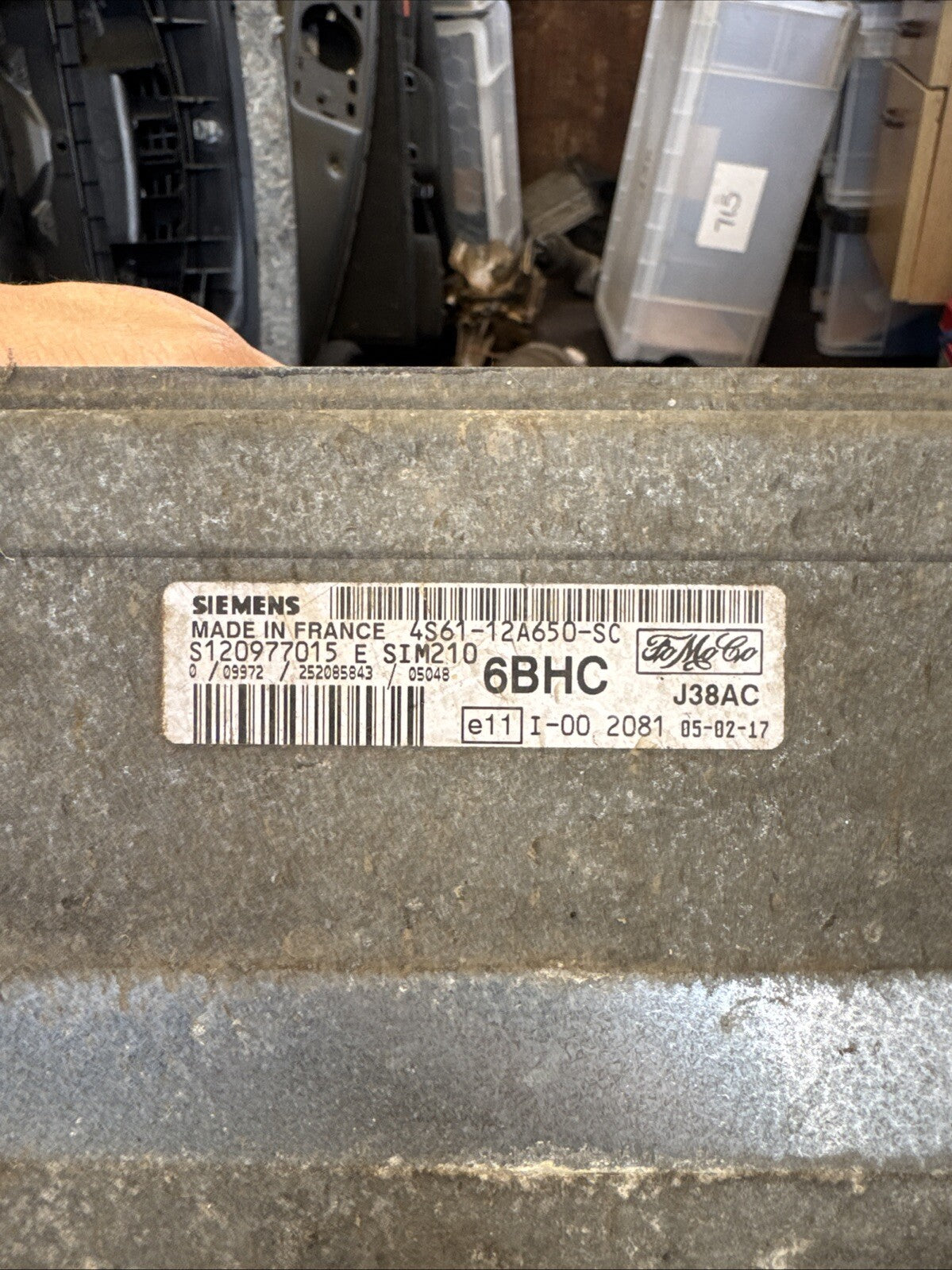 FORD FIESTA 1.25 Zetec 5DR MK6 2005 FUJA/FUJB ENGINE ECU 4S61-12A650-SC