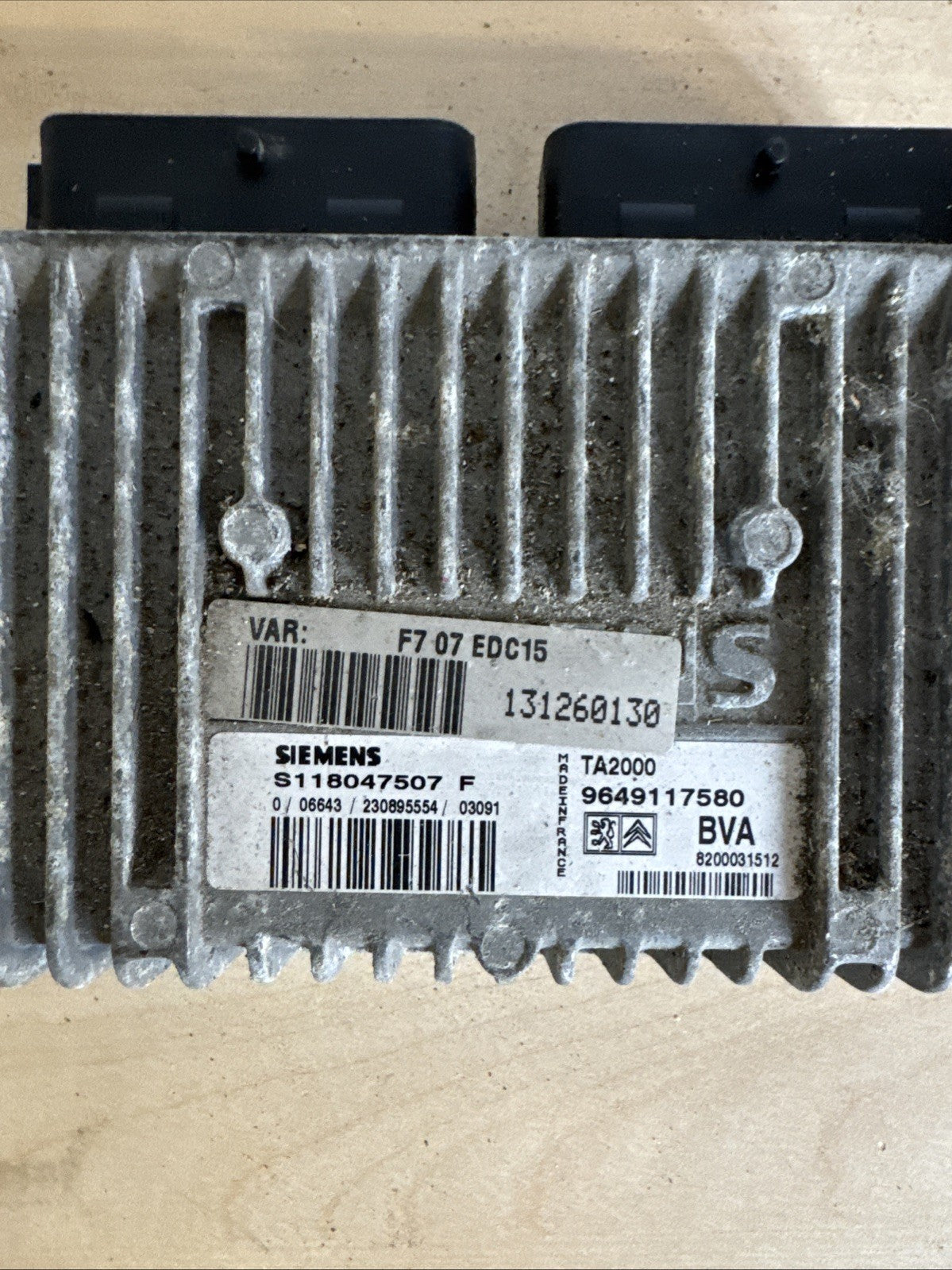 9639452380 S118047507B Peugeot Citroen Gearbox Control ECU Module Unit  Siemens