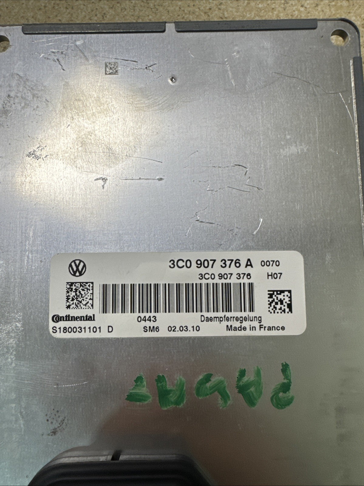 VW SCIROCCO 2015 Mk3 Electric Damping Control Module ECU 3C0907376A