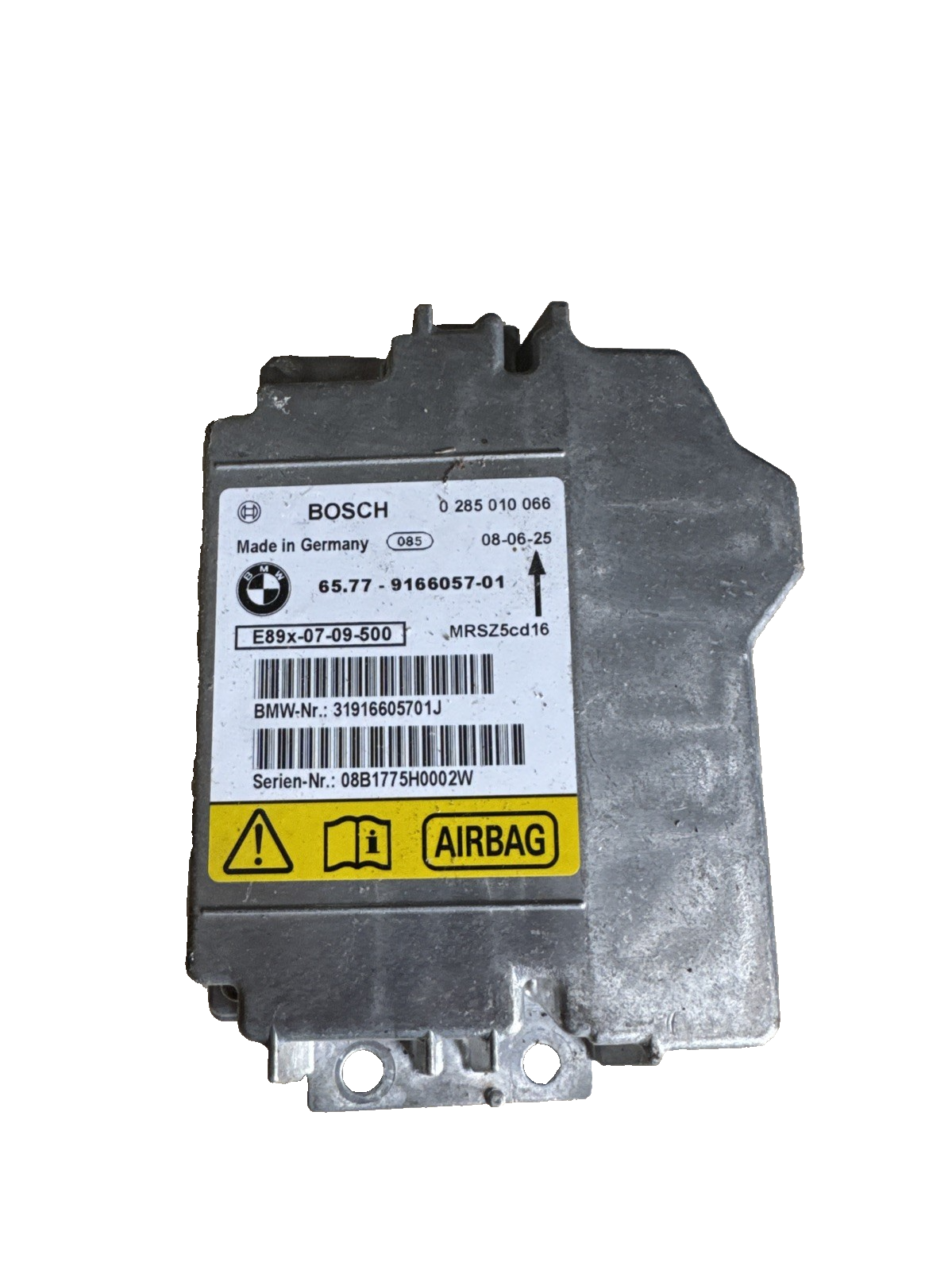 BMW 1 SERIES F20 AIRBAG CONTROL MODULE 0285010066 2011 TO 2014