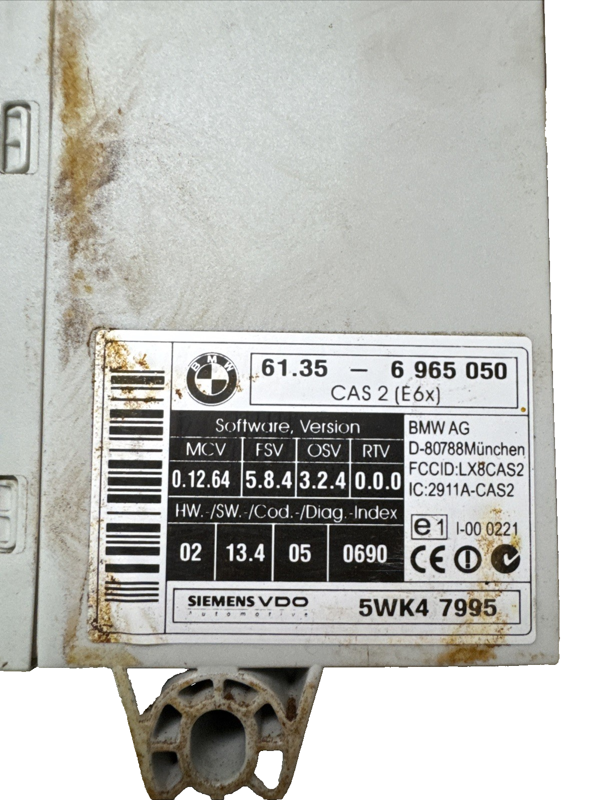 2005 BMW 5 SERIES E60 KEY READING CONTROL MODULE 6965050