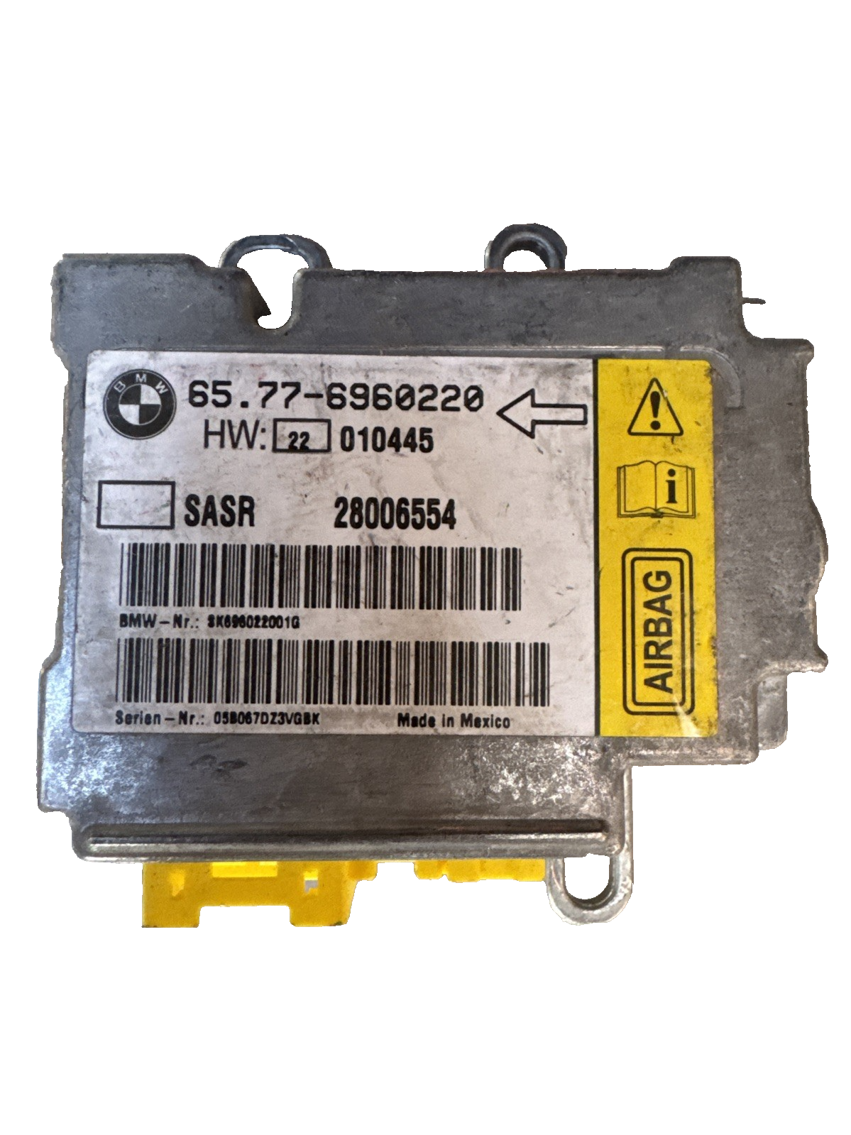 BMW 7 SERIES E65 E66 AIR SRS BAG MODULE UNIT RIGHT DRIVER SIDE OFFSIDE 6960220