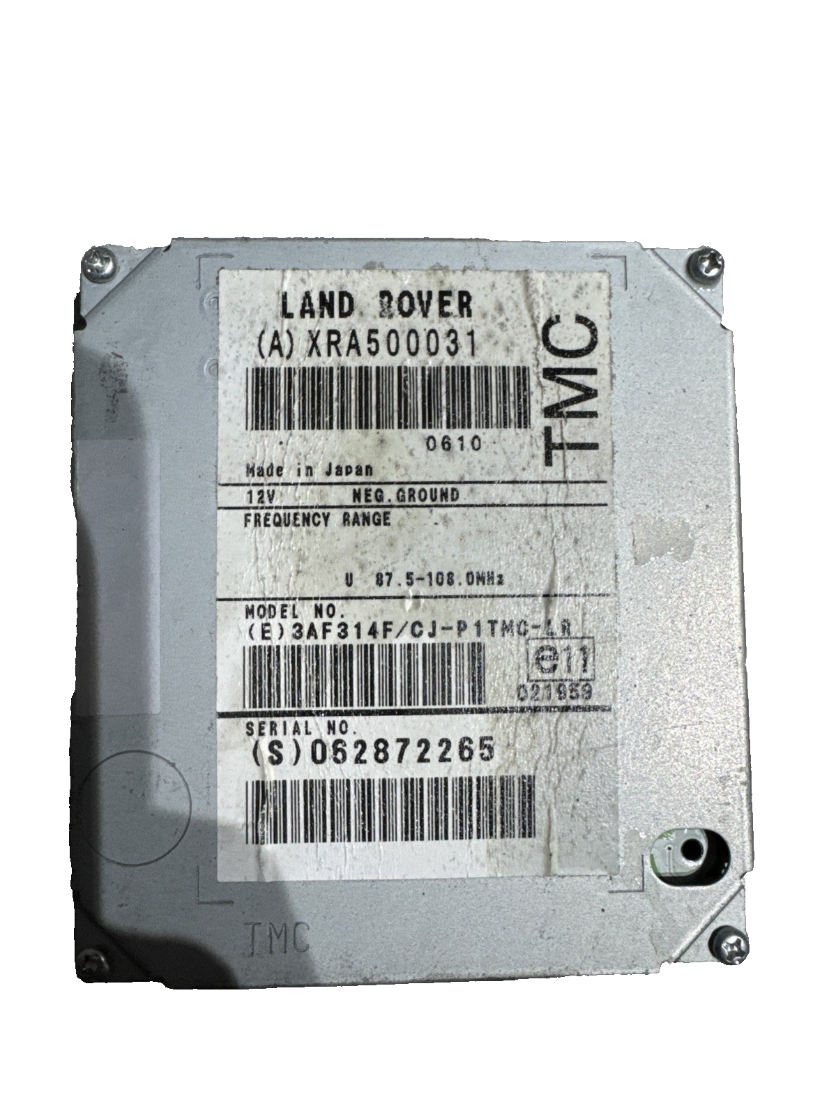 2007 LAND ROVER RANGE ROVER SPORT 3.6 TDV8 HSE TRAFFIC MASTER MODULE XRA500031