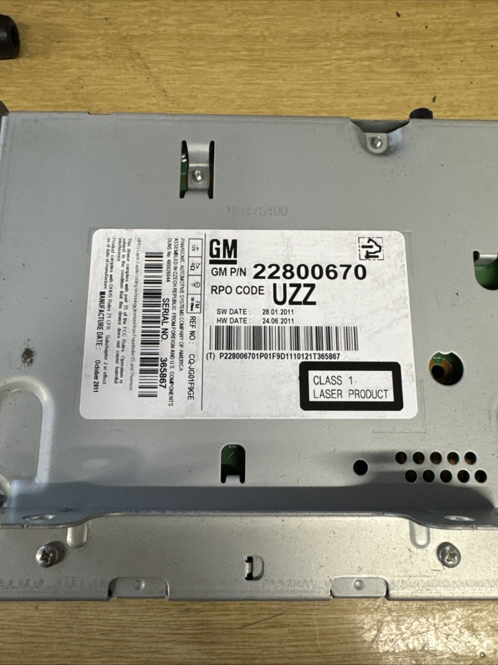 VAUXHALL ASTRA J MK6 MK1 CD PLAYER STEREO RADIO HEAD UNIT 22800670