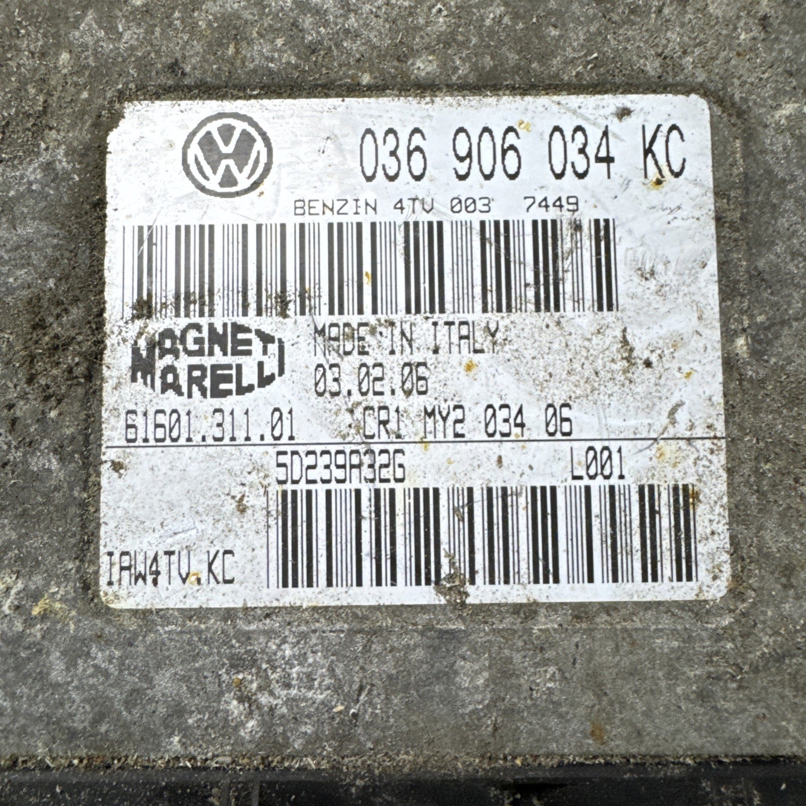 2005 SEAT IBIZA ENGINE CONTROL UNIT ECU 036906034KC A545