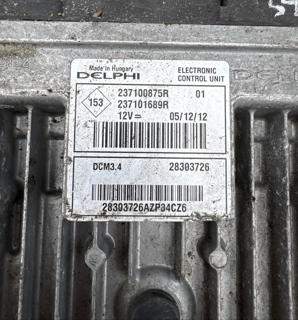 237100875R Renault Engine Control Unit ECU 237101293R / 28279544
